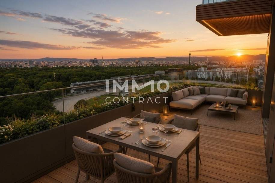 Provisionsfrei & Neu: Sonne, Ausblick über den Prater & die ganze Stadt, Pool, Gym, uvm., Wohnung-kauf, 780.100,€, 1020 Wien 2., Leopoldstadt