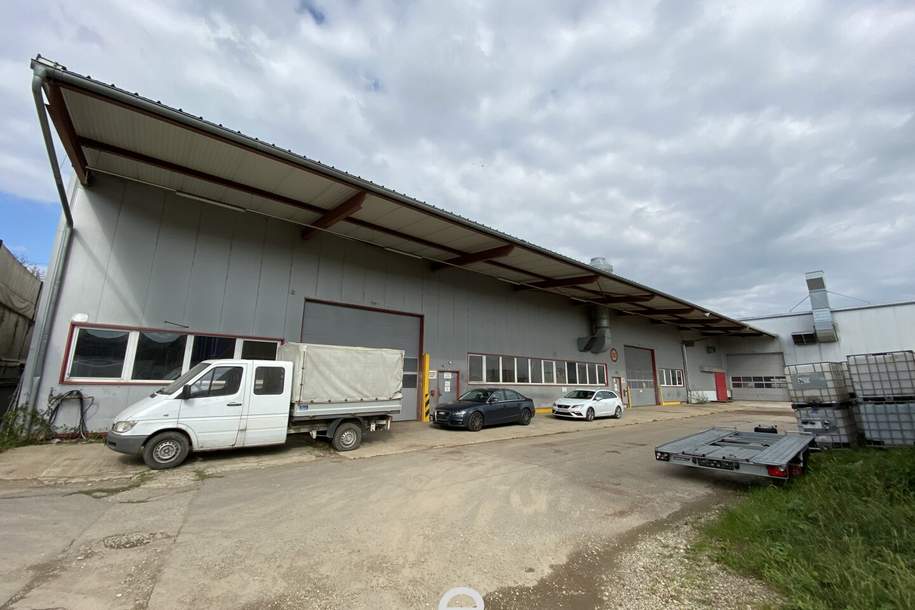 Beheizbare Lagerhalle mit rd. 7 bis 9 Meter Hallenhöhe, diversen Krananlagen, Freiflächen etc. in Asten zu vermieten!, Gewerbeobjekt-miete, 6.999,52,€, 4481 Linz-Land