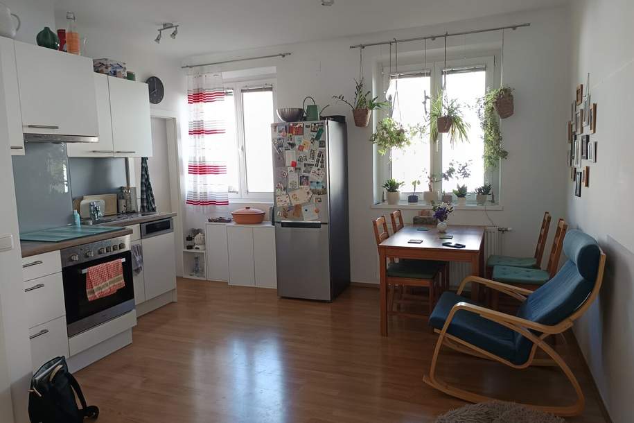 Wohnen zwischen Stadt und Natur im grünen Garsten: helle 3-Raumwohnung begeistert mit offener Küche, viel Privatsphäre und praktischem Abstellraum in ruhiger Lage nahe Steyr!, Wohnung-miete, 614,67,€, 4451 Steyr-Land