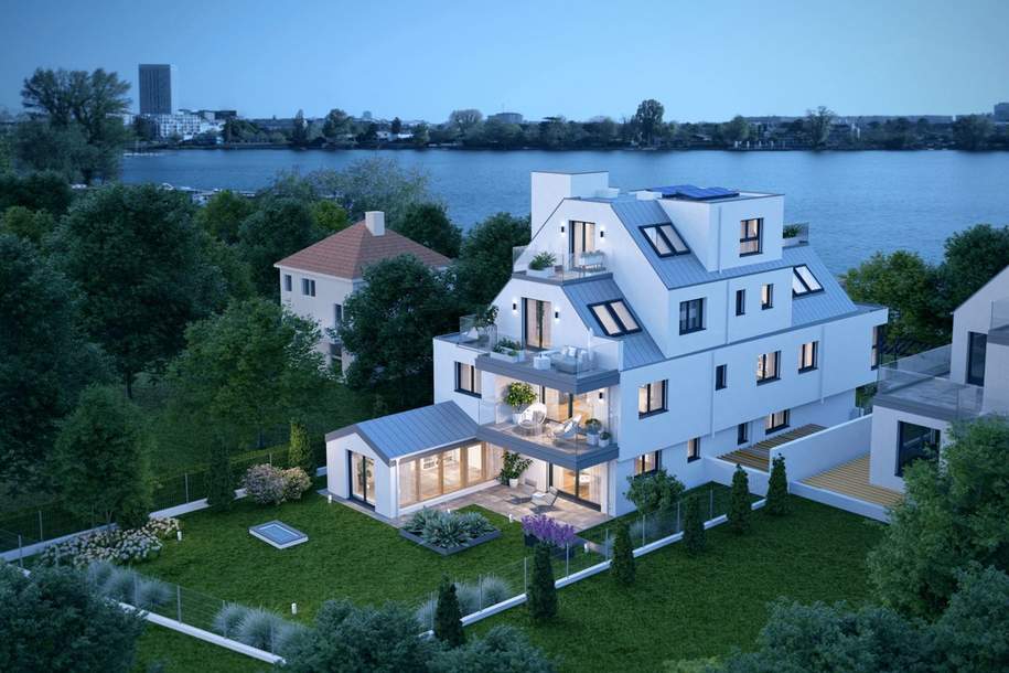 U1 Alte Donau! Eigengrund - 298m2 Garten! Provisionsfrei direkt am Wasser - Elevate your Lifestyle, Wohnung-kauf, 2.399.900,€, 1220 Wien 22., Donaustadt