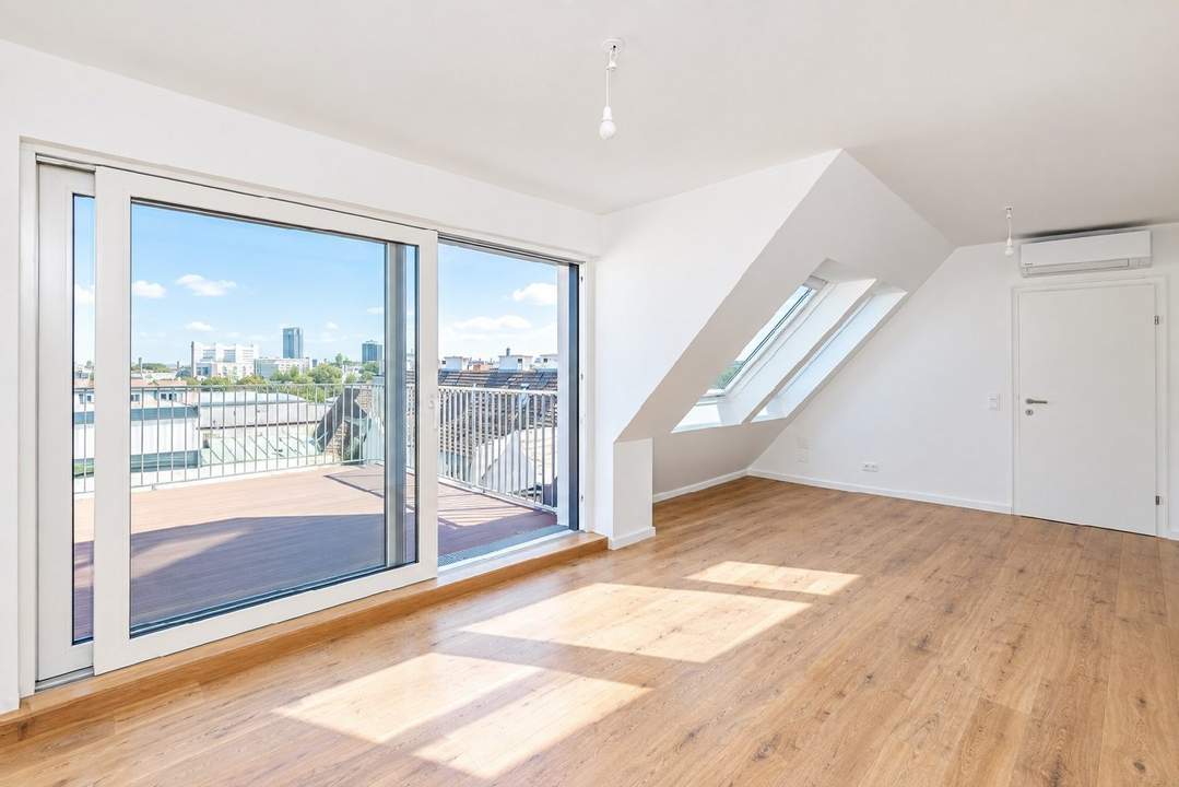 DACHERSTBEZUG: stilvolle Maisonette mit großer Sonnenterrasse