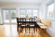 Hochwertige 3-Zimmer-Wohnung mit Tischlerküche, 160 m² Eigengarten, Terrasse und Garage in ruhiger, grüner Lage!