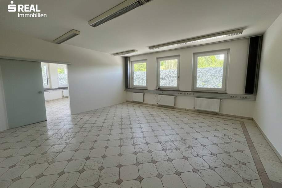 Bürofläche mit zusätzlichem Hochlager in Top-Lage Thalgau – sichtbar, flexibel & bestens angebunden, Gewerbeobjekt-miete, 1.570,00,€, 5303 Salzburg-Umgebung