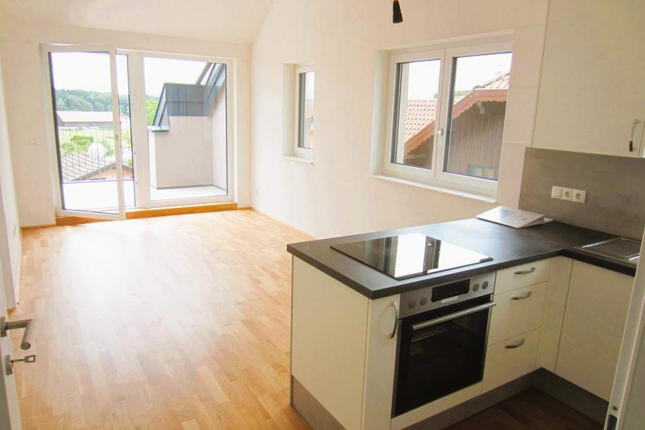 Neuwertige 2 Zi Dachgeschoß-Wohnung mit Terrasse OÖ!!, Wohnung-miete, 860,00,€, 5165 Salzburg-Umgebung
