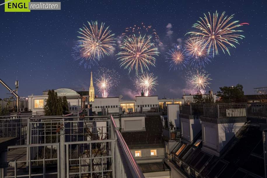 Beste Adresse! Helle Maisonette Wohnung mit Balkon, Wintergarten und Terrasse mit Blick zum Stephansdom, Wohnung-miete, 3.700,00,€, 1010 Wien 1., Innere Stadt