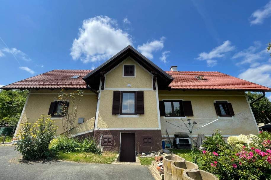 MIETE: Teil-Renoviertes Einfamilien-/Bauernhaus mit Weinkeller - 400 Jahre alt - 10 Min. nach Graz, Haus-miete, 1.550,00,€, 8051 Graz-Umgebung