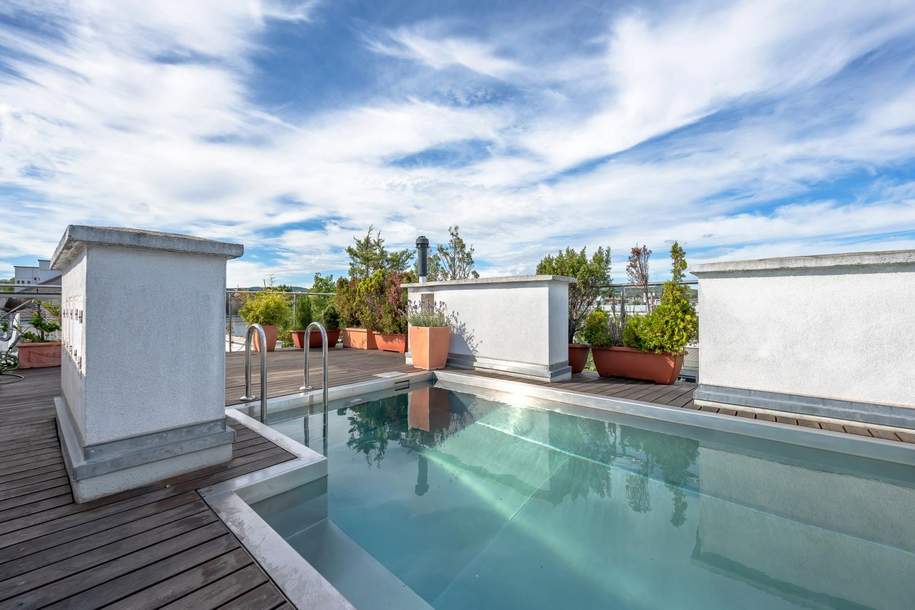 Seltene Gelegenheit in Döbling! Zentrales Luxus-Penthouse mit vier Dachterrassen und Pool, Wohnung-kauf, 2.490.000,€, 1190 Wien 19., Döbling