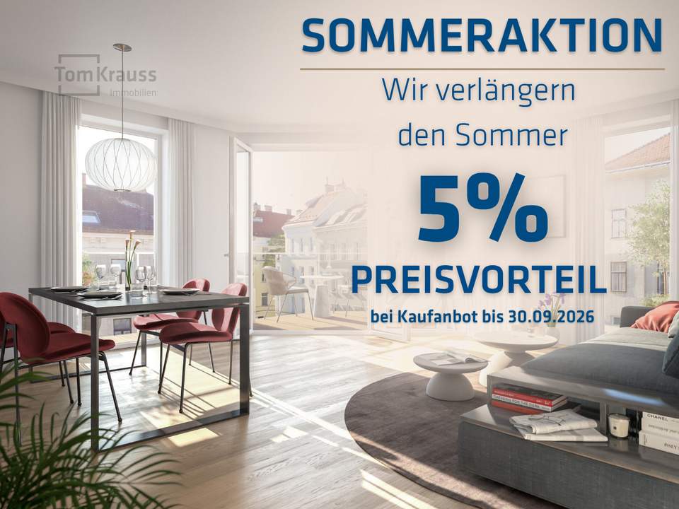 WASSERBLICK MITTEN IN DER STADT – 3 ZIMMER MIT BALKON & LOGGIA AM DONAUKANAL
