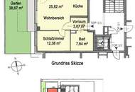 Barrierefreie 2-Zimmer-Gartenwohnung in Niedrigenergiehaus nahe der Liesing