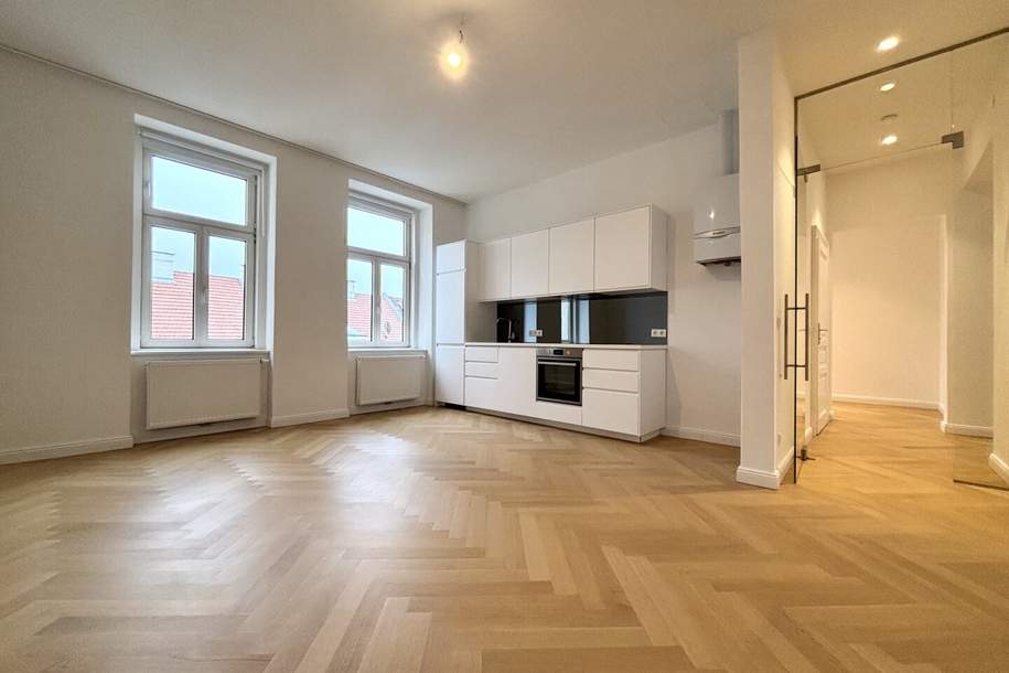 1070! Ab Februar 2026! Traumhafte 3-Zimmer Altbauwohnung! GENERALSANIERT!, Wohnung-miete, 1.996,81,€, 1070 Wien 7., Neubau