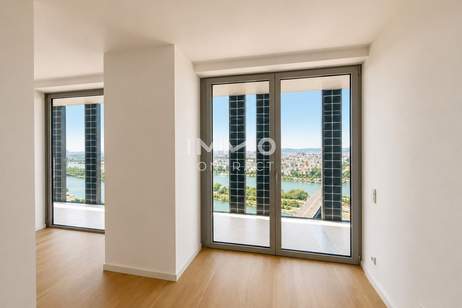 Prater, Stephansdom, Sonnenuntergang und Donaublick: Inkl.10m2 Loggia: DC2 Tower, Wohnung-miete, 1.100,00,€, 1220 Wien 22., Donaustadt