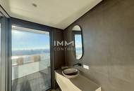 Außergewöhnlicher Balkon, Sonne fast den ganzen Tag, Ausblick wohin das Auge reicht: Neubau Erstbezug DANUBEFLATS