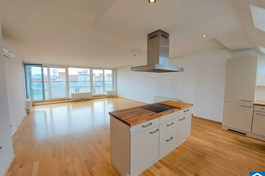 Exklusives Penthouse mit 5 Zimmern und mit 113 m² Dachterrasse im 5. Bezirk, Wohnung-miete, 3.831,63,€, 1050 Wien 5., Margareten