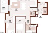 3-Zimmer-Erstbezug mit Südwest-Balkon, 32 m² Wohnküche & Tageslichtbad | VILLMA – Top 2