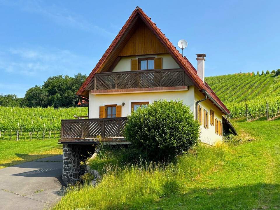 Umgebautes Kellerstöckl mit 3 Wohneinheiten, Terrasse, Balkon, Keller und Weingarten in Aussichtslage