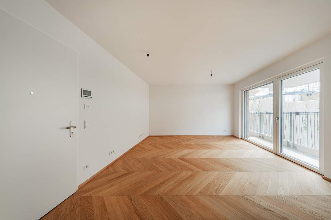 Erstbezug: moderne 2 Zimmer Wohlfühl-Wohnung mit Garten und Terrasse