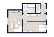 Exklusive 2-Zimmer-Wohnung in modernem Design – helles und stilvolles Wohnen
