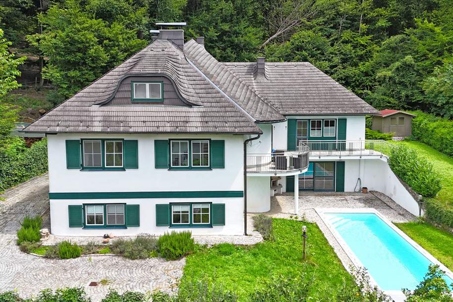 Repräsentative Villa mit Pool und Wellnessbereich in sonniger Waldrandruhelage, Haus-kauf, 1.190.000,€, 3002 Sankt Pölten(Land)