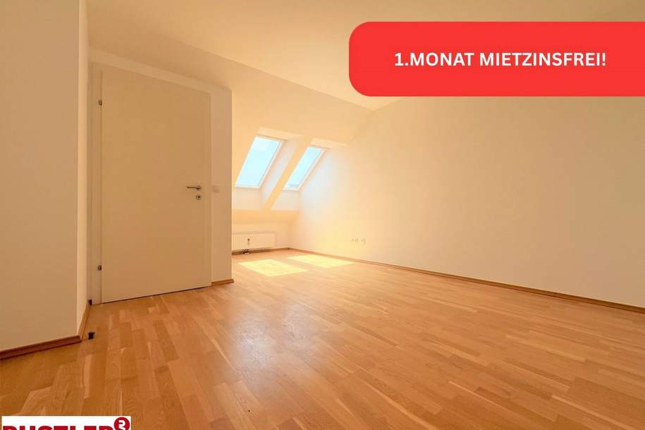 1. MONAT MIETZINSFREI!! | Gemütliche 2-Zimmerwohnung im Dachgeschoss, Wohnung-miete, 622,74,€, 8020 Graz(Stadt)