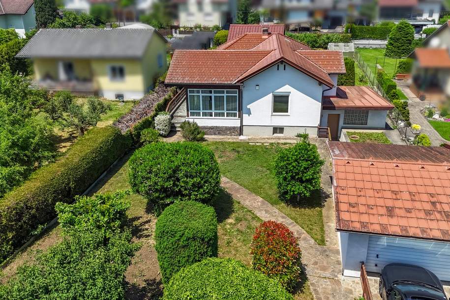 BUNGALOW MIT GROSSEM GARTEN IN RUHELAGE, HAUSMANNSTÄTTEN, Haus-kauf, 386.000,€, 8071 Graz-Umgebung