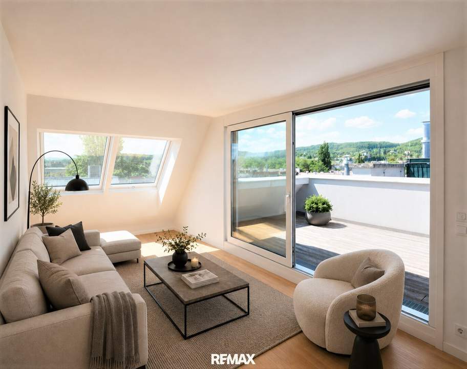 Exklusive Dachgeschosswohnung mit Terrasse & Fernblick – modernes Wohnen in begehrter Lage des 13. Bezirks