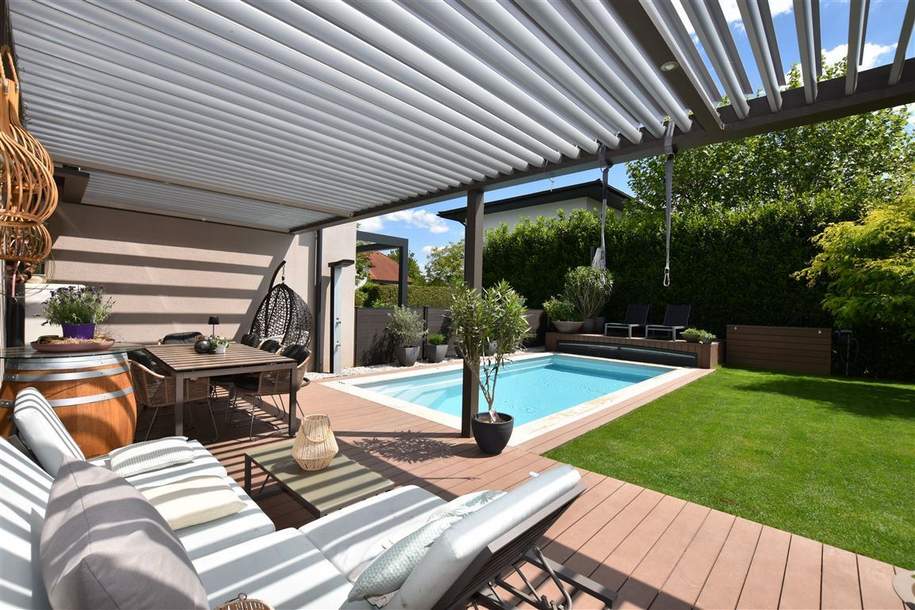 Sonnige Gartenwohnung mit Pool und überdachter Terrasse verspricht Urlaubsfeeling pur, Wohnung-kauf, 498.000,€, 8041 Graz(Stadt)