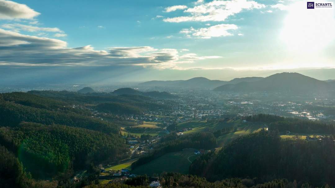 ECHTER-PANORAMABLICK! Ihr Traumgrundstück mit einem unverbaubaren Blick über Graz! JETZT ANFRAGEN!