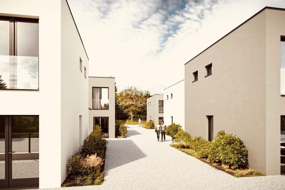 Neuwertiges Einfamilienhaus in Korneuburg, 3 Zimmer, Garten, Terrasse, 2 Stellplätze, Fußbodenheizung, Haus-kauf, 499.000,€, 2100 Korneuburg