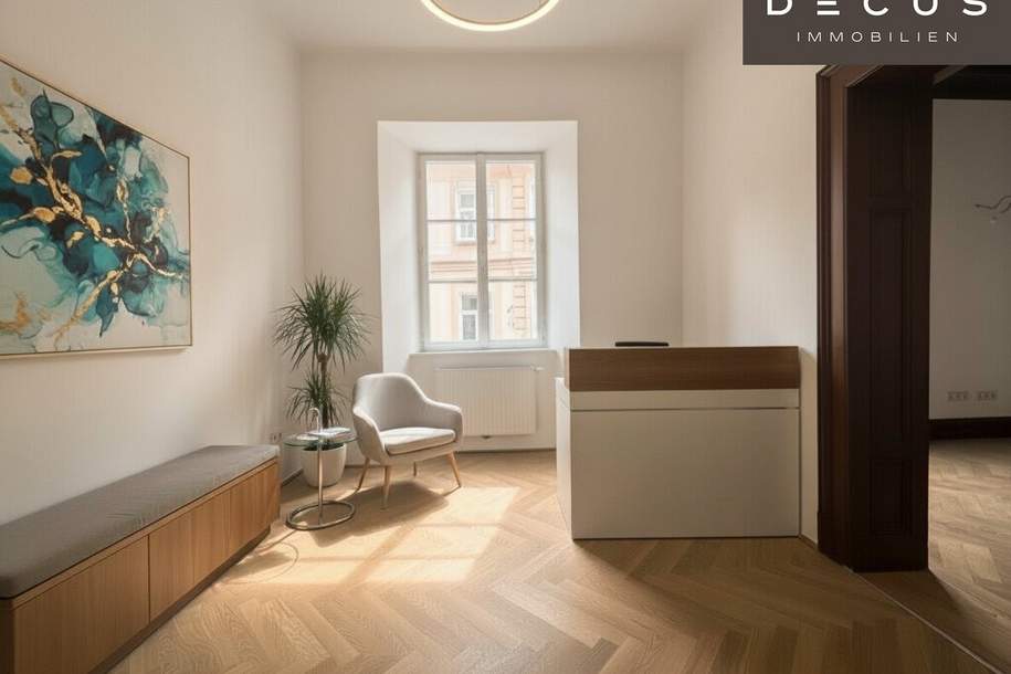 | REPRÄSENTATIVES BÜRO AM GRAZER HAUPTPLATZ | ERSTBEZUG | ca. 106,76m² | 2.OG | SEHR GUTE AUFTEILUNG | LIFT IM HAUS | TOP LAGE, Gewerbeobjekt-miete, 1.758,72,€, 8010 Graz(Stadt)