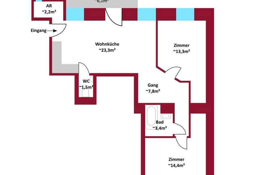 Erstbezug inkl. Balkon, Luftwärmepumpe, Fußbodenheizung I Sonderwünsche / Raumgestaltung in aktueller Bauphase noch möglich I, Wohnung-kauf, 413.000,€, 1100 Wien 10., Favoriten