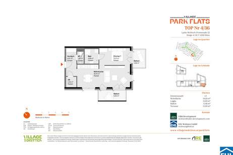 Anlage mit Potenzial: Modernes Wohnen in den PARK FLATS im 3. Bezirk, Wohnung-kauf, 180.000,€, 1030 Wien 3., Landstraße