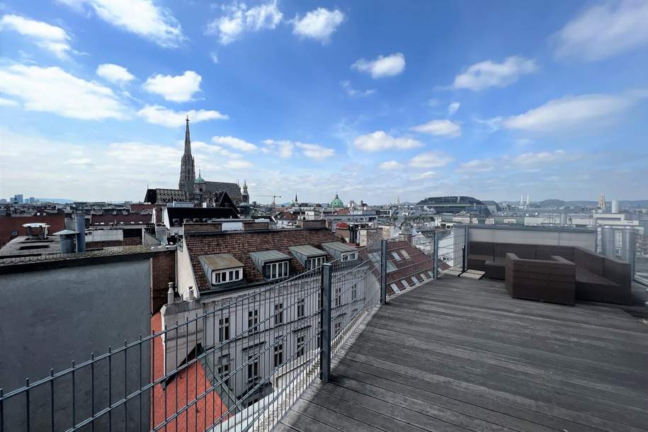 Modernes Penthouse in erstklassiger Lage am Fleischmarkt – urbanes Wohnen auf höchstem Niveau!, Wohnung-miete, 2.504,58,€, 1010 Wien 1., Innere Stadt