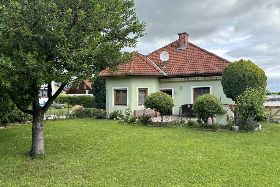 Bungalow mit Keller, Garage und gepflegten Garten!, Haus-kauf, 449.000,€, 2751 Wiener Neustadt(Land)