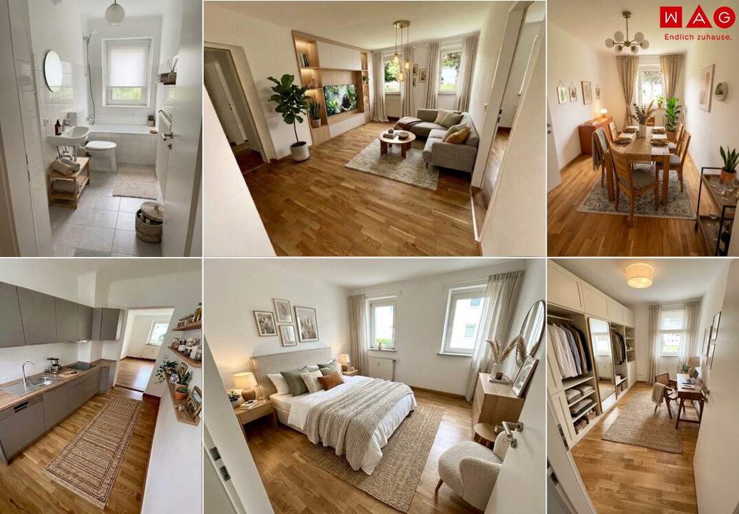 Moderner Rückzugsort für Familien &amp; Naturfans: helle Raumaufteilung, drei Schlaf- und Kinderzimmer und ein gemütliches Bad vereinen Komfort, Stil und urbanes Lebensgefühl auf kompaktem Raum!