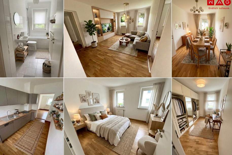 Moderner Rückzugsort für Familien &amp; Naturfans: helle Raumaufteilung, drei Schlaf- und Kinderzimmer und ein gemütliches Bad vereinen Komfort, Stil und urbanes Lebensgefühl auf kompaktem Raum!, Wohnung-miete, 557,19,€, 4400 Steyr(Stadt)