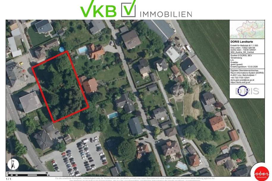 Traumhaftes Baugrundstück mit eigener Zufahrt in bester Lage von Mattighofen!, Grund und Boden-kauf, 708.000,€, 5230 Braunau am Inn