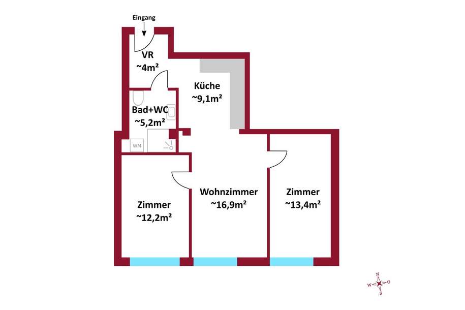 Erstbezug nach Neubau I Schlüsselfertig I Sonderwünsche / Raumgestaltung in aktueller Bauphase noch möglich I, Wohnung-kauf, 398.000,€, 1100 Wien 10., Favoriten