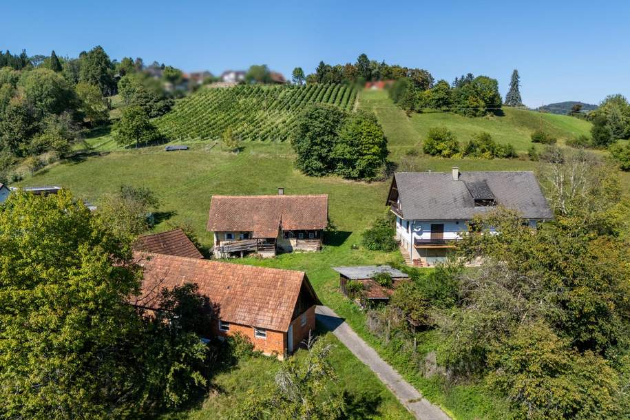 Liegenschaft mit Einfamilienhaus und Nebengebäuden nahe Bad Gams!, Gewerbeobjekt-kauf, 349.000,€, 8530 Deutschlandsberg