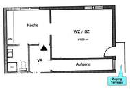 15360 - BALKON / TERASSEN Wohnung, ca. 35m² Wfl., 1 Zimmer