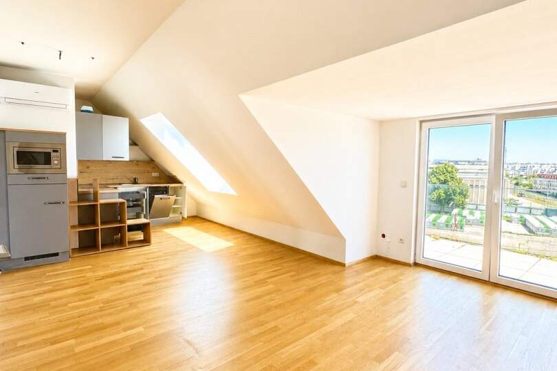 Exklusiver 3-Zimmer Dachgeschoss-Neubau mit zwei Terrassen in Bestlage nahe Kagraner Platz, Wohnung-kauf, 345.000,€, 1220 Wien 22., Donaustadt