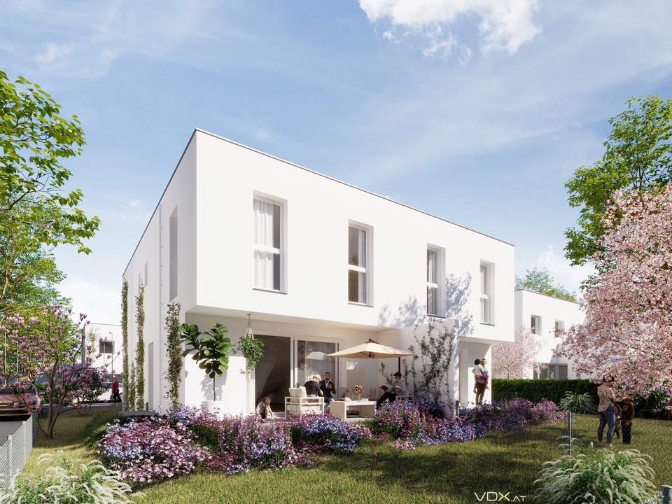 Moderne Doppelhaushälfte in Parndorf: Erstbezug mit Garten und Terrasse!