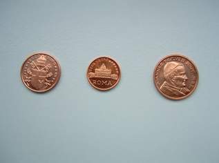 EURO Kupfermünzen Probeprägung Satz: VATIKAN RRR, 9.8 €, Marktplatz-Sammlungen & Haushaltsauflösungen in 1190 Döbling