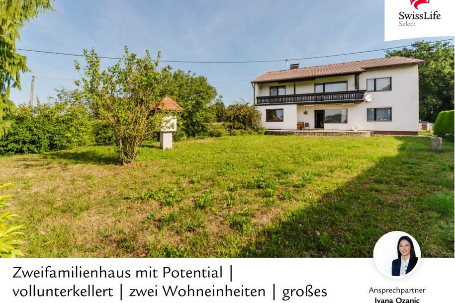 Zweifamilienhaus mit Potential | vollunterkellert | zwei Wohneinheiten | großes Grundstück mit angrenzendem Grünland, Haus-kauf, 415.000,€, 4521 Steyr-Land