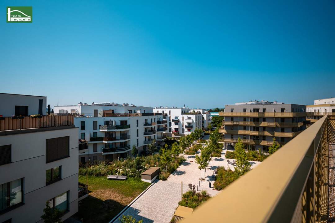 Begehrte Süd-Ost-Ausrichtung für Familien inkl. Balkon und hervorragender Ausstattung (Geothermie, Fussbodentemperierung uvm.)