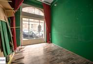 Geschäftslokal mit breiter Straßenfront, großen Schaufensterflächen und flexiblem Grundriss nahe Mariahilferstraße