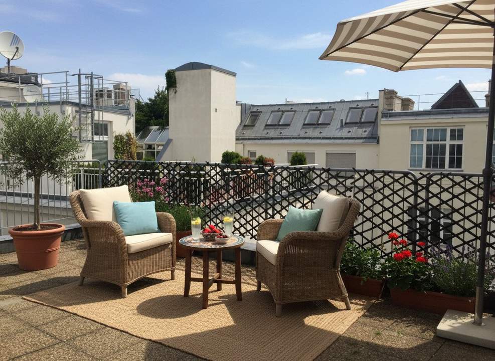 1040! Sanierte DG Wohnung mit 43 m² Terrasse nähe Schwarzenbergplatz