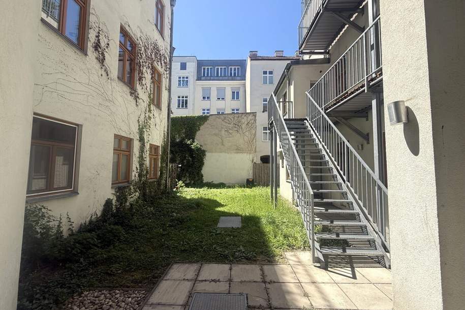 3 Zimmer Altbauwohnung + Terrasse (mit Blick in den Garten) mit ca. 8,50 m² im EG in der Storchengasse - nur ca. 3 - 4 Gehminuten zur U-Bahn U4 & U6, Wohnung-kauf, 329.000,€, 1150 Wien 15., Rudolfsheim-Fünfhaus