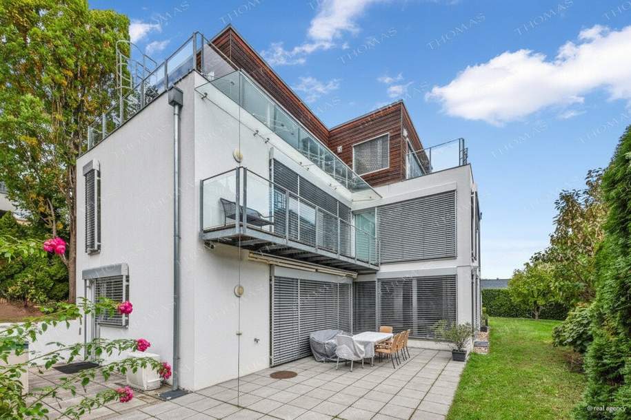 Exklusive Döblinger Villa mit Blick über Wien &amp; die Neustifter Weinberge! inkl. 3 Tiefgaragen Stellplätze im Eigentum!, Haus-kauf, 3.499.000,€, 1190 Wien 19., Döbling