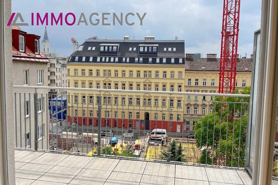 Moderne Dachgeschoss-Wohnung mit zwei Balkonen und bester Anbindung zur U4/U6 Längenfeldgasse!, Wohnung-miete, 1.195,00,€, 1120 Wien 12., Meidling