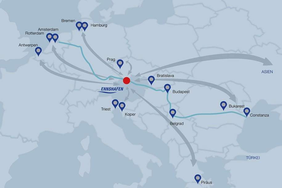 11.000m² BB-Grund- Halle im Hafen Enns - Ennsdorf, Gewerbeobjekt-kauf, 4482 Amstetten